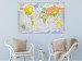 Canvas Art Print Direction of Travel (1-part) - Gray-Toned World Map with Inscriptions 95957 additionalThumb 3