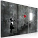 Canvas Banksy: Girl with Balloon - Urban Graffiti with Heart and Stairs 97557 additionalThumb 2