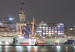 Canvas Night in Hamburg (1-piece) - Port Architecture and River after Dusk 106167 additionalThumb 5