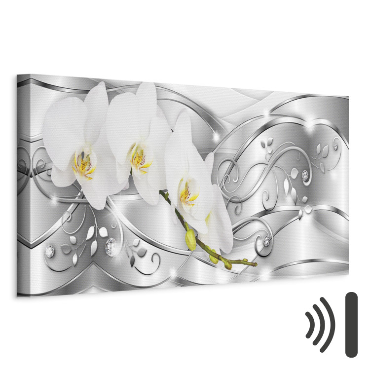 Canvas Print Flowering (1 Part) Narrow Silver 106967 additionalImage 8