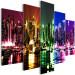 Canvas Art Print Rainbow New York (5-part) Wide - Colorful City Architecture 108067 additionalThumb 2