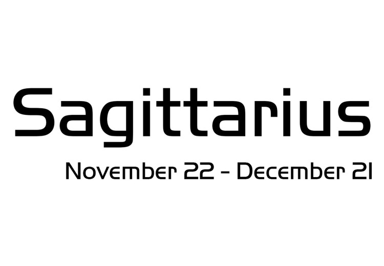 Poster Sagittarius - simple black and white composition with zodiac sign and text 117067 additionalImage 10