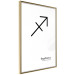Poster Sagittarius - simple black and white composition with zodiac sign and text 117067 additionalThumb 8