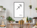 Poster Sagittarius - simple black and white composition with zodiac sign and text 117067 additionalThumb 6