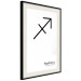 Poster Sagittarius - simple black and white composition with zodiac sign and text 117067 additionalThumb 3