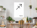 Poster Sagittarius - simple black and white composition with zodiac sign and text 117067 additionalThumb 14