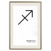 Poster Sagittarius - simple black and white composition with zodiac sign and text 117067 additionalThumb 24
