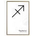 Poster Sagittarius - simple black and white composition with zodiac sign and text 117067 additionalThumb 25