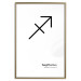 Poster Sagittarius - simple black and white composition with zodiac sign and text 117067 additionalThumb 20