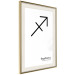 Poster Sagittarius - simple black and white composition with zodiac sign and text 117067 additionalThumb 2