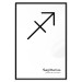 Poster Sagittarius - simple black and white composition with zodiac sign and text 117067 additionalThumb 17