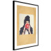 Poster Photo Portrait - figure of a young woman blowing a balloon against a cardboard background 117467 additionalThumb 11