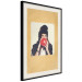 Poster Photo Portrait - figure of a young woman blowing a balloon against a cardboard background 117467 additionalThumb 3