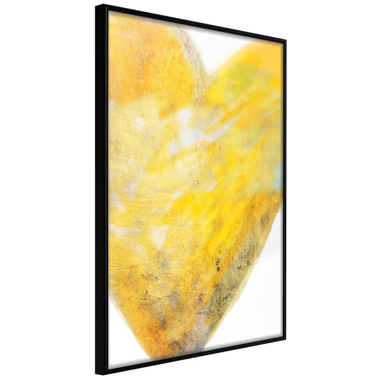 Wall Poster Sunny Heart - abstraction with a love symbol in shades of yellow 117767 additionalImage 12