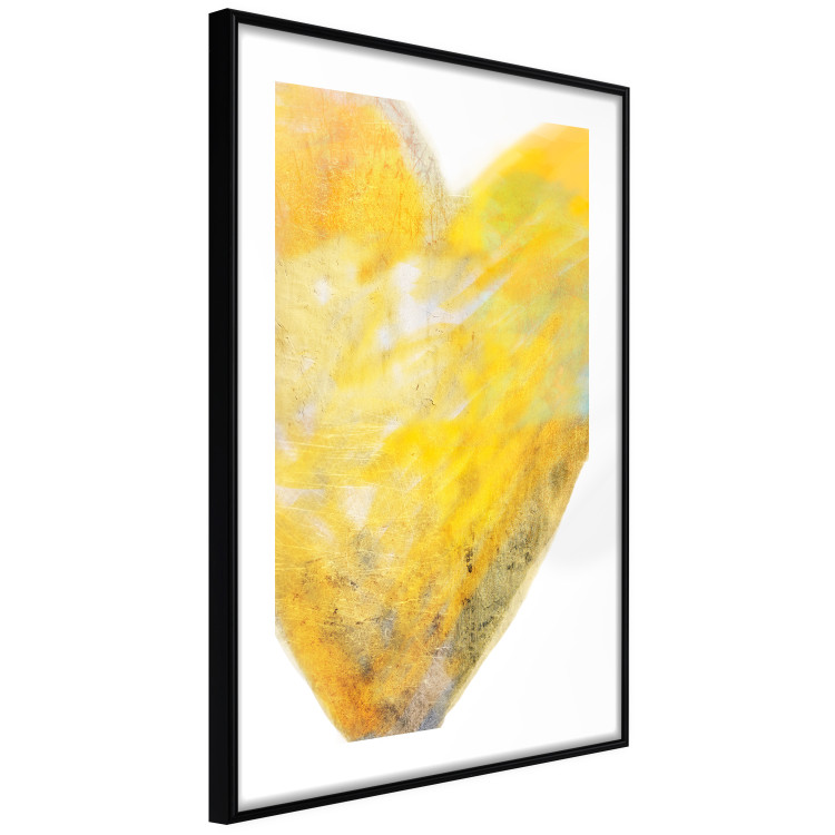Wall Poster Sunny Heart - abstraction with a love symbol in shades of yellow 117767 additionalImage 11