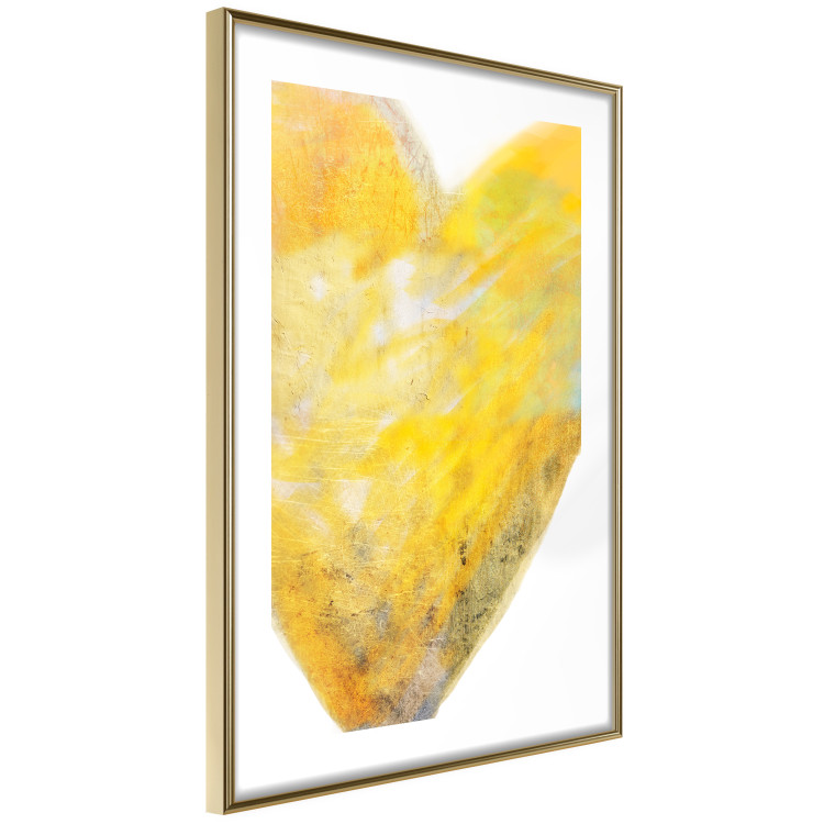 Wall Poster Sunny Heart - abstraction with a love symbol in shades of yellow 117767 additionalImage 8