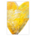 Wall Poster Sunny Heart - abstraction with a love symbol in shades of yellow 117767