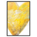 Wall Poster Sunny Heart - abstraction with a love symbol in shades of yellow 117767 additionalThumb 24