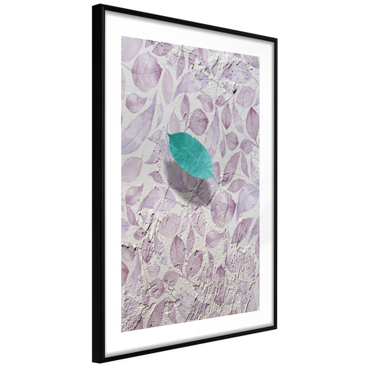 Wall Poster Whisper of Space - turquoise-pink botanical composition with leaves 118267 additionalImage 10