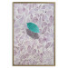 Wall Poster Whisper of Space - turquoise-pink botanical composition with leaves 118267 additionalThumb 20