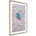 Wall Poster Whisper of Space - turquoise-pink botanical composition with leaves 118267 additionalThumb 7