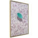 Wall Poster Whisper of Space - turquoise-pink botanical composition with leaves 118267 additionalThumb 13