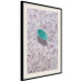 Wall Poster Whisper of Space - turquoise-pink botanical composition with leaves 118267 additionalThumb 3