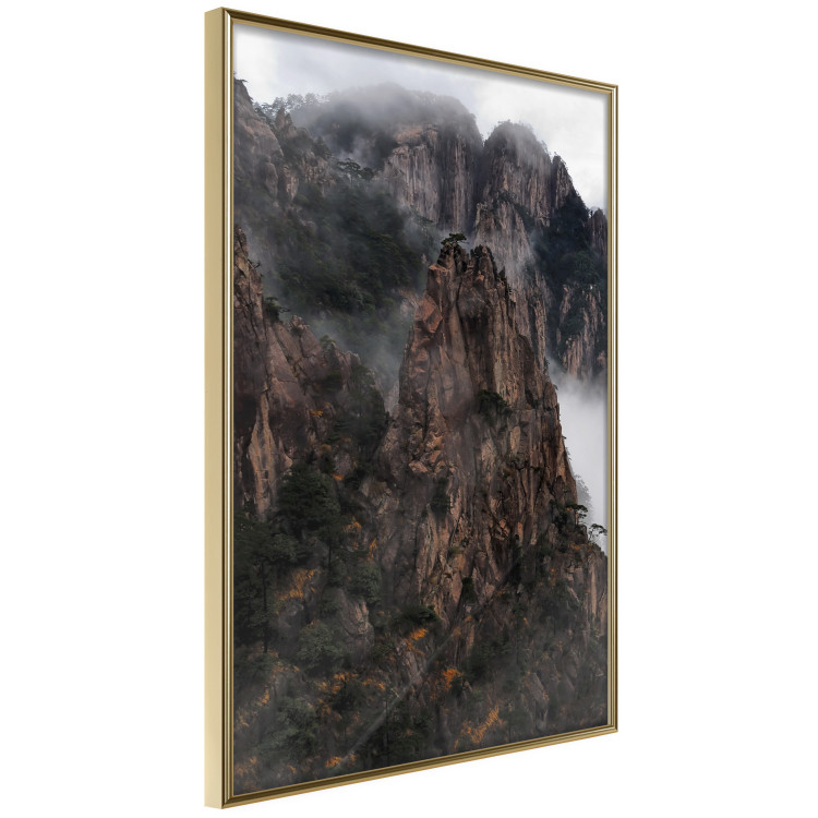 Poster High Mountains - landscape with a view of mountain peaks in dense fog 118467 additionalImage 14