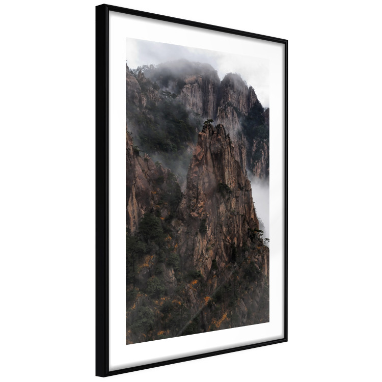 Poster High Mountains - landscape with a view of mountain peaks in dense fog 118467 additionalImage 13