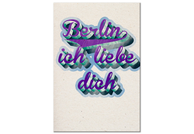 Canvas Berlin love - typographic colored lettering in German 118767