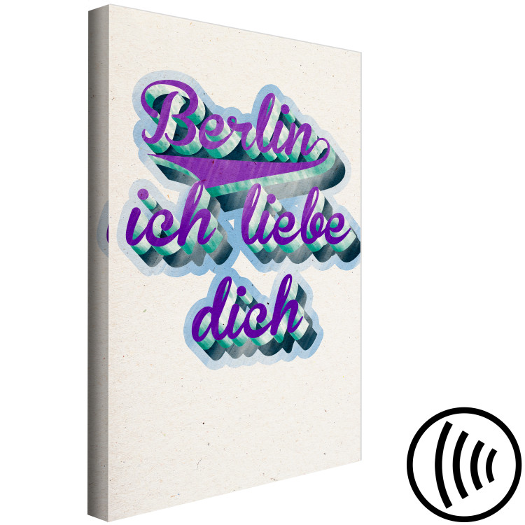 Canvas Berlin love - typographic colored lettering in German 118767 additionalImage 6