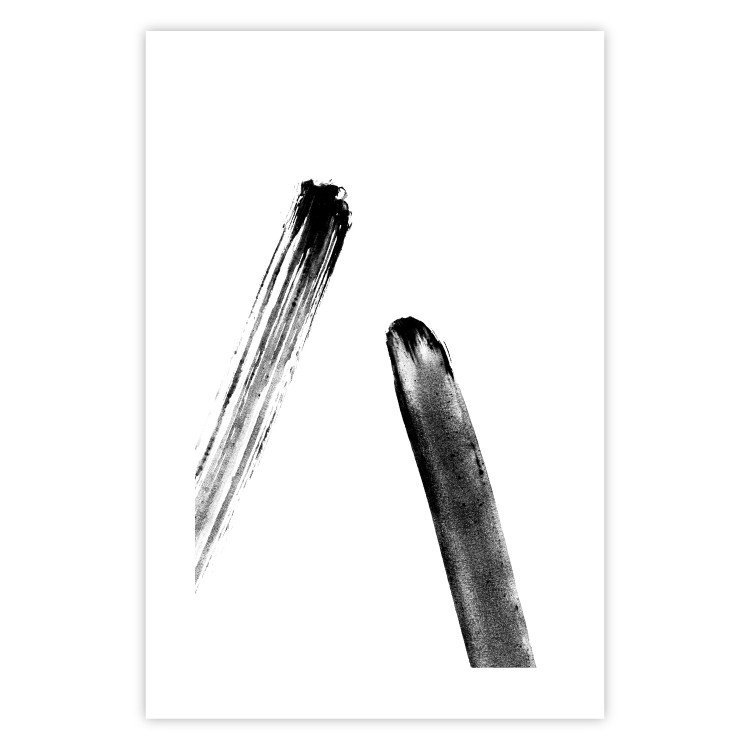 Poster Unexpected Encounter - simple black and white abstraction in blots 119267 additionalImage 25