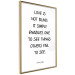 Wall Poster Love Is Not Blind - black English texts on a white background 122867 additionalThumb 12