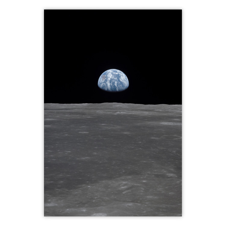 Wall Poster Far from Home - view from the moon to planet Earth in deep space 123167