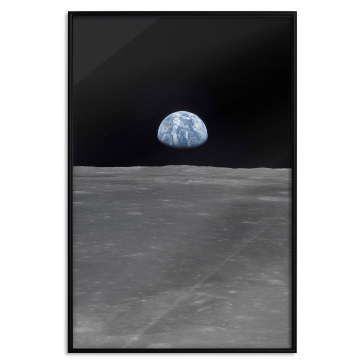 Wall Poster Far from Home - view from the moon to planet Earth in deep space 123167 additionalImage 18