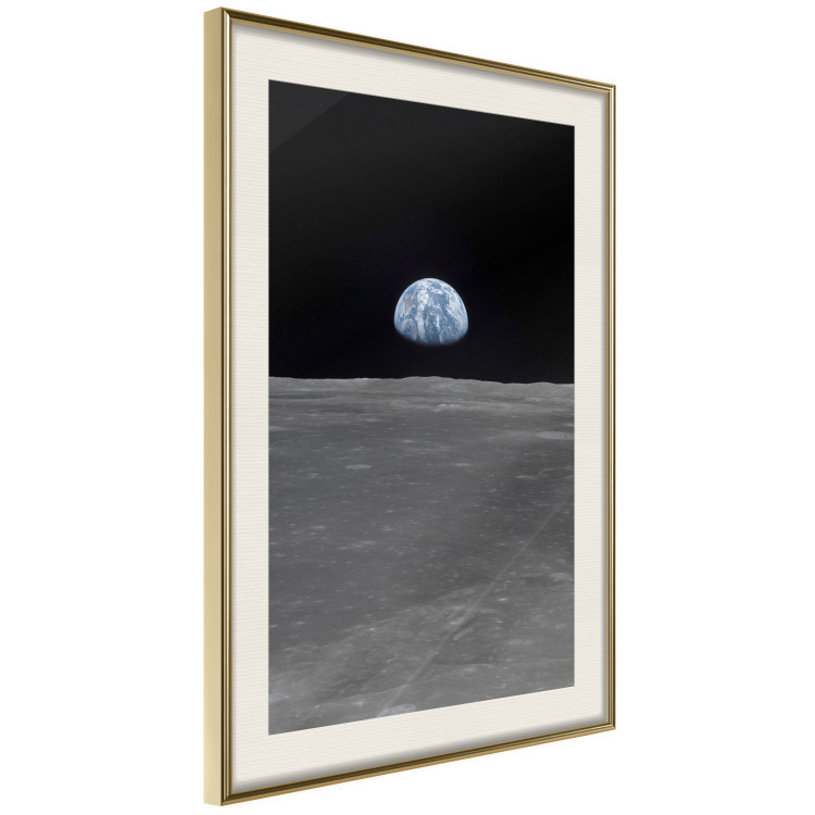 Wall Poster Far from Home - view from the moon to planet Earth in deep space 123167 additionalImage 2