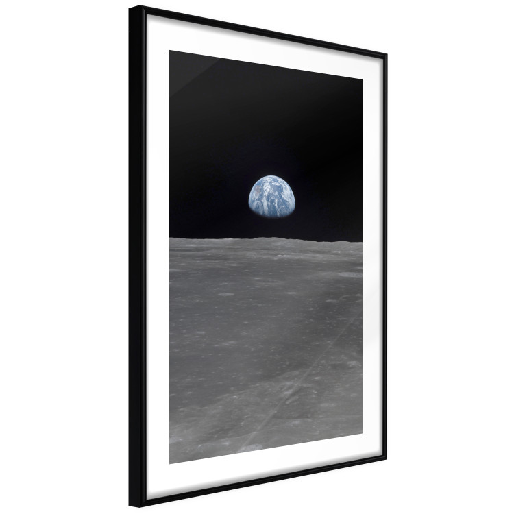 Wall Poster Far from Home - view from the moon to planet Earth in deep space 123167 additionalImage 11