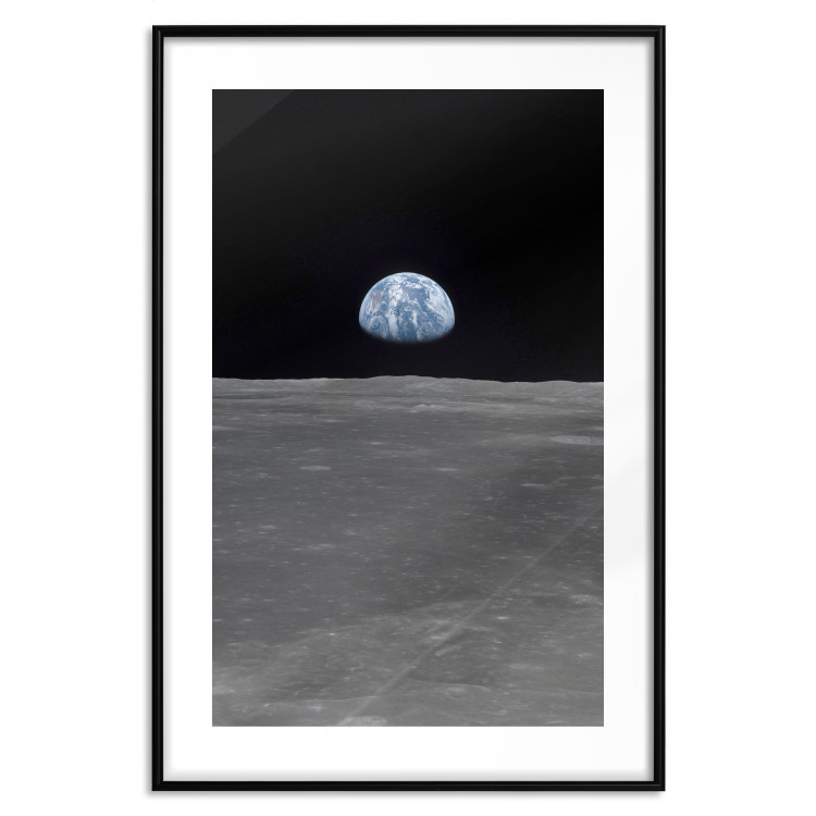 Wall Poster Far from Home - view from the moon to planet Earth in deep space 123167 additionalImage 17