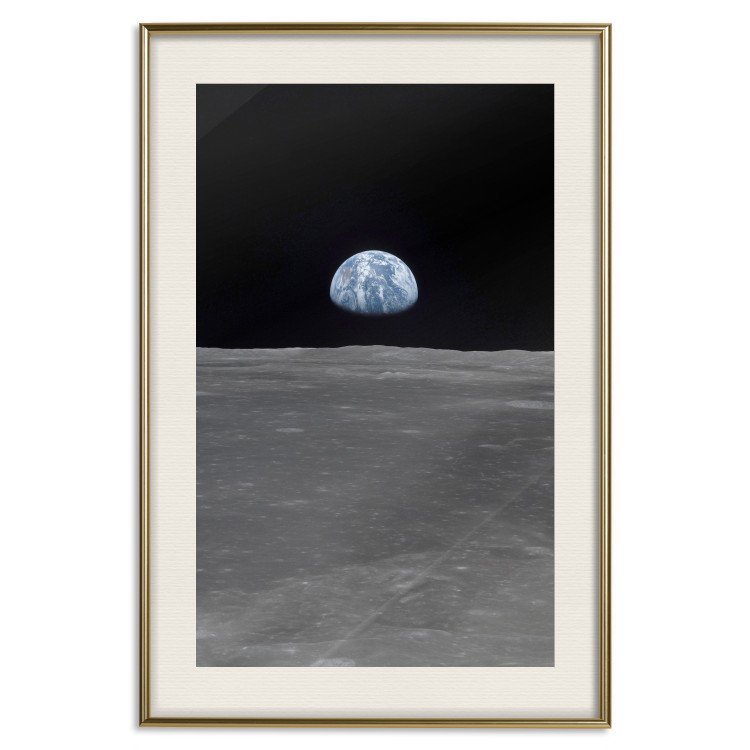Wall Poster Far from Home - view from the moon to planet Earth in deep space 123167 additionalImage 19