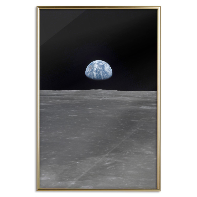 Wall Poster Far from Home - view from the moon to planet Earth in deep space 123167 additionalImage 20