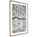 Poster Cold Stream - black and white winter landscape of a snow-covered forest 123367 additionalThumb 6