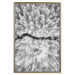 Poster Cold Stream - black and white winter landscape of a snow-covered forest 123367 additionalThumb 16