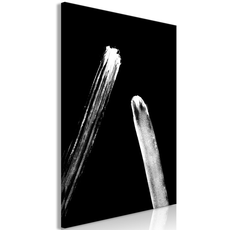 Canvas Comet footprint - abstract graphic in white on a black background 123667 additionalImage 2