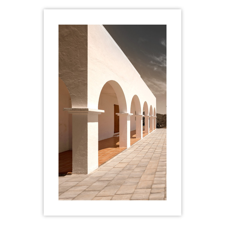 Poster Sunny Arcades - stone walkway and architecture in sunlight 123767 additionalImage 25
