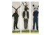 Room Divider Screen Man or Animal? (3-piece) - three human figures with animal heads 124267 additionalThumb 3