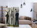 Room Divider Screen Man or Animal? (3-piece) - three human figures with animal heads 124267 additionalThumb 4