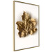 Poster Golden Maple - leaf covered with a thin layer of gold lying on white background 124967 additionalThumb 12