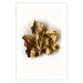 Poster Golden Maple - leaf covered with a thin layer of gold lying on white background 124967 additionalThumb 16