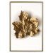 Poster Golden Maple - leaf covered with a thin layer of gold lying on white background 124967 additionalThumb 18
