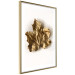 Poster Golden Maple - leaf covered with a thin layer of gold lying on white background 124967 additionalThumb 6
